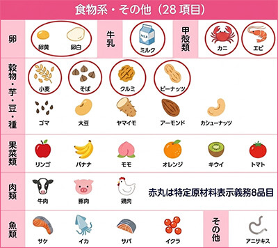 食物系・その他（28項目）